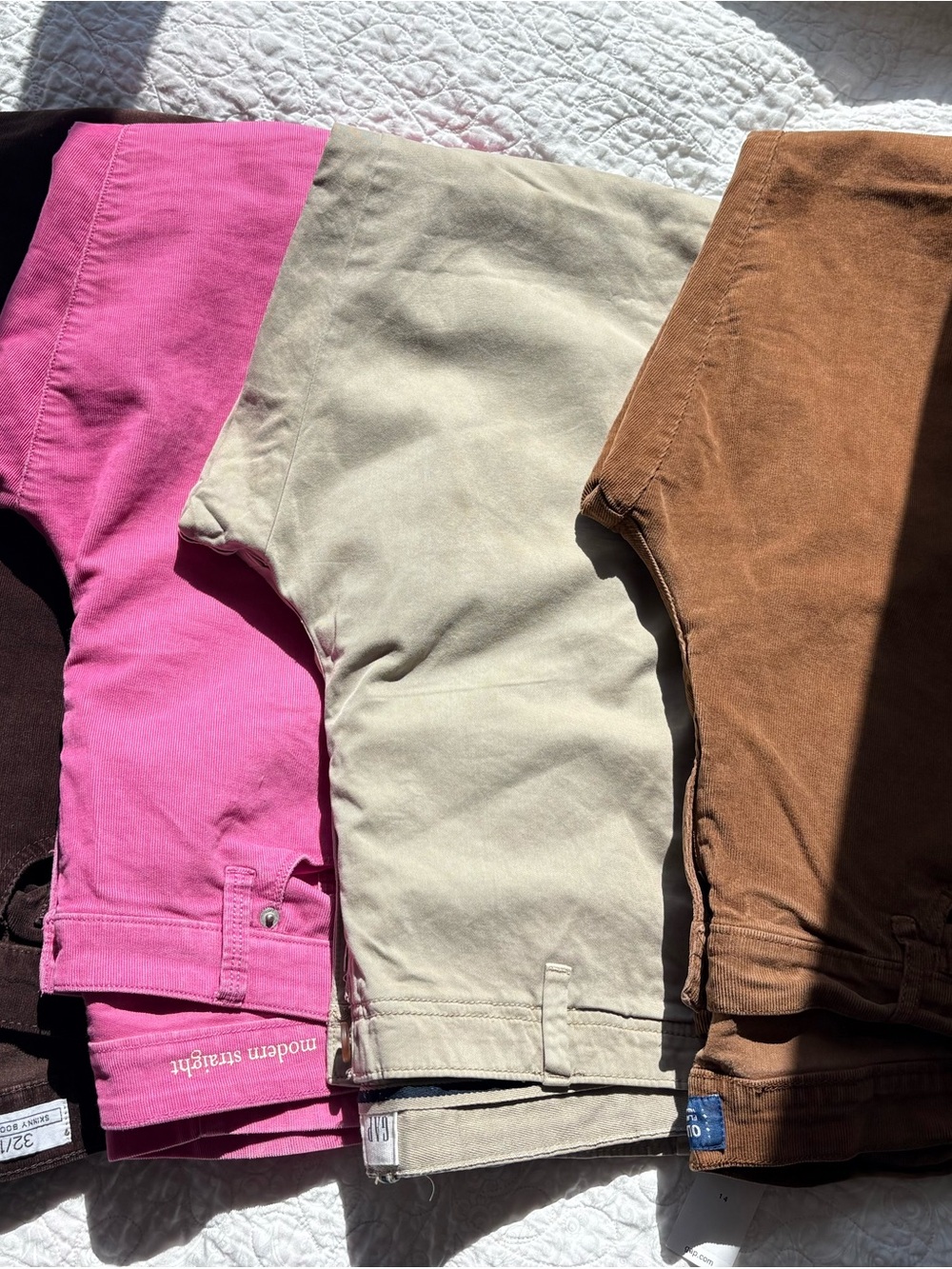 Bundle of 4 Women’s Corduroy & Chino Pants (Gap, Old Navy) Size 14 / 32